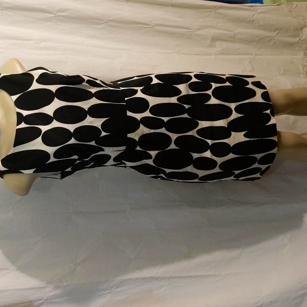 Ann Taylor print dress black & white